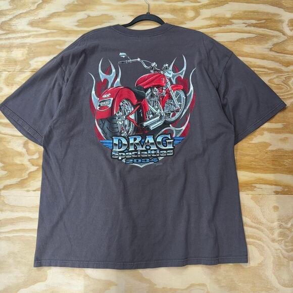 Vintage y2k drag racing 2004 motorcycle biker 00s t-shirt - Picture 1 of 4